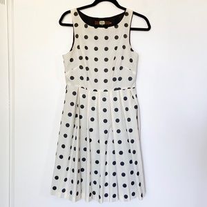 Anthropologie Eva Franco Cream Polka dress